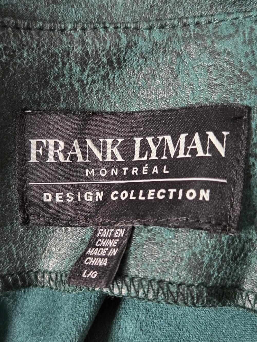 Frank Lyman L Faux Suede Moto Jacket Dark Forest Green Gold Tone Hardware - Picture 8 of 9